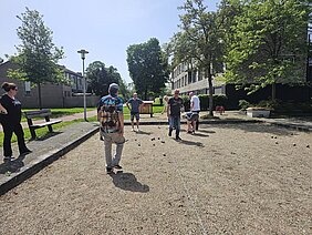Mensen spelen Jeu de Boules