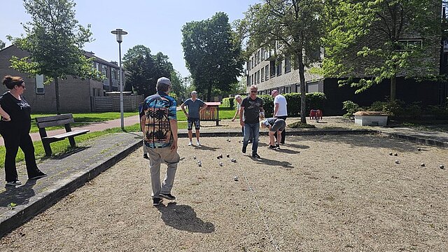 Mensen spelen Jeu de Boules